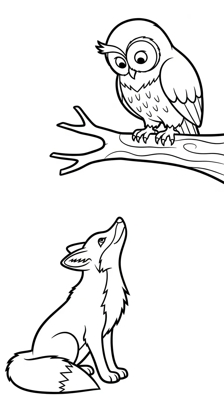 tranh tô màu Cáo cho bé 8 tuổi miễn phí