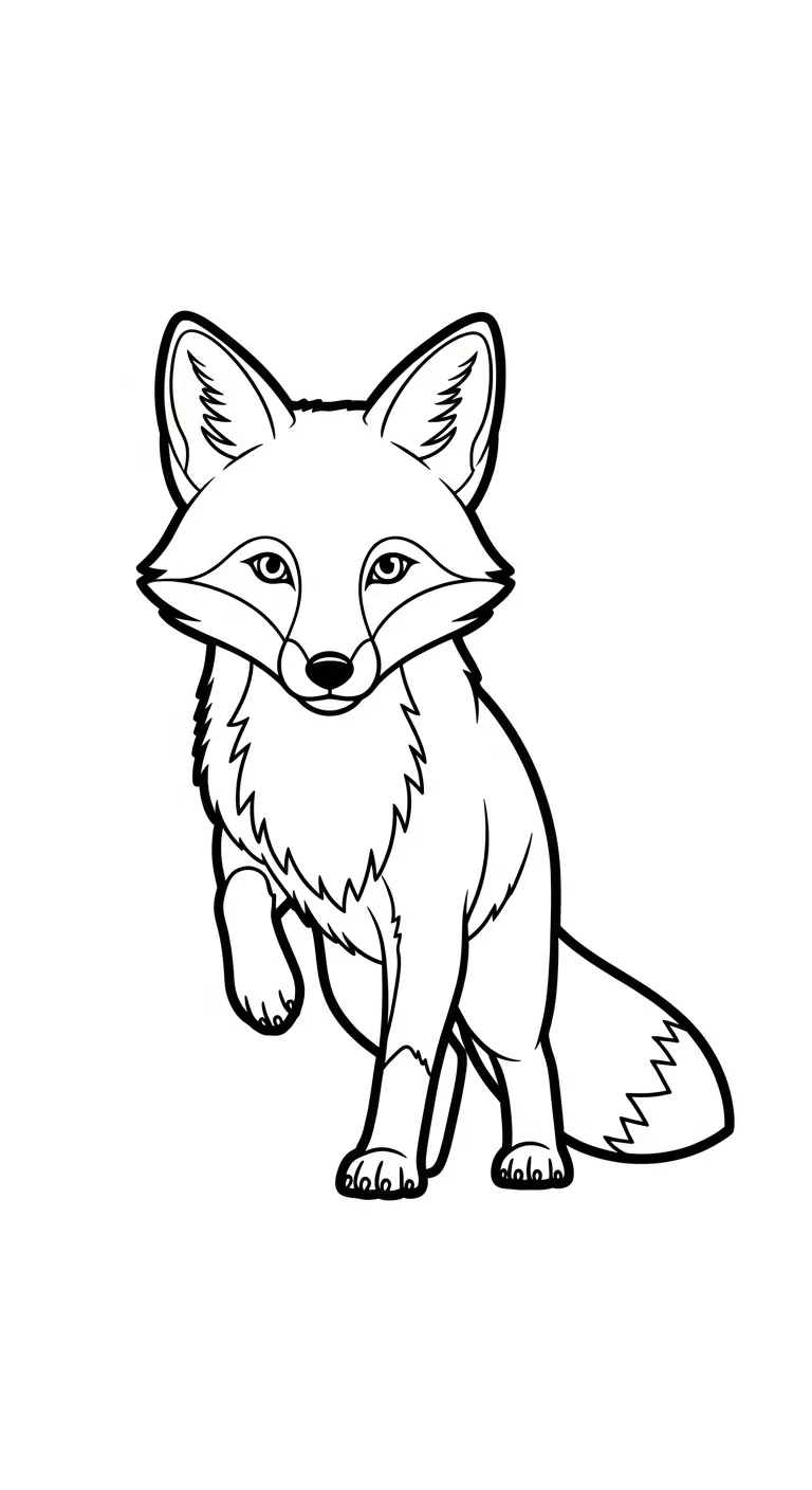 in hình tô màu Cáo khổ A4 1