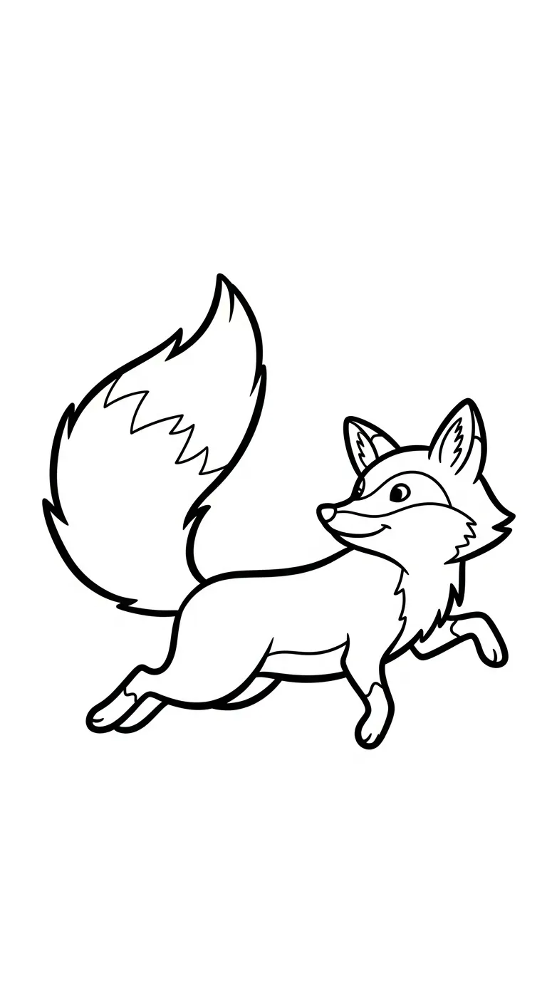 mẫu in tranh tô màu Cáo cho bé