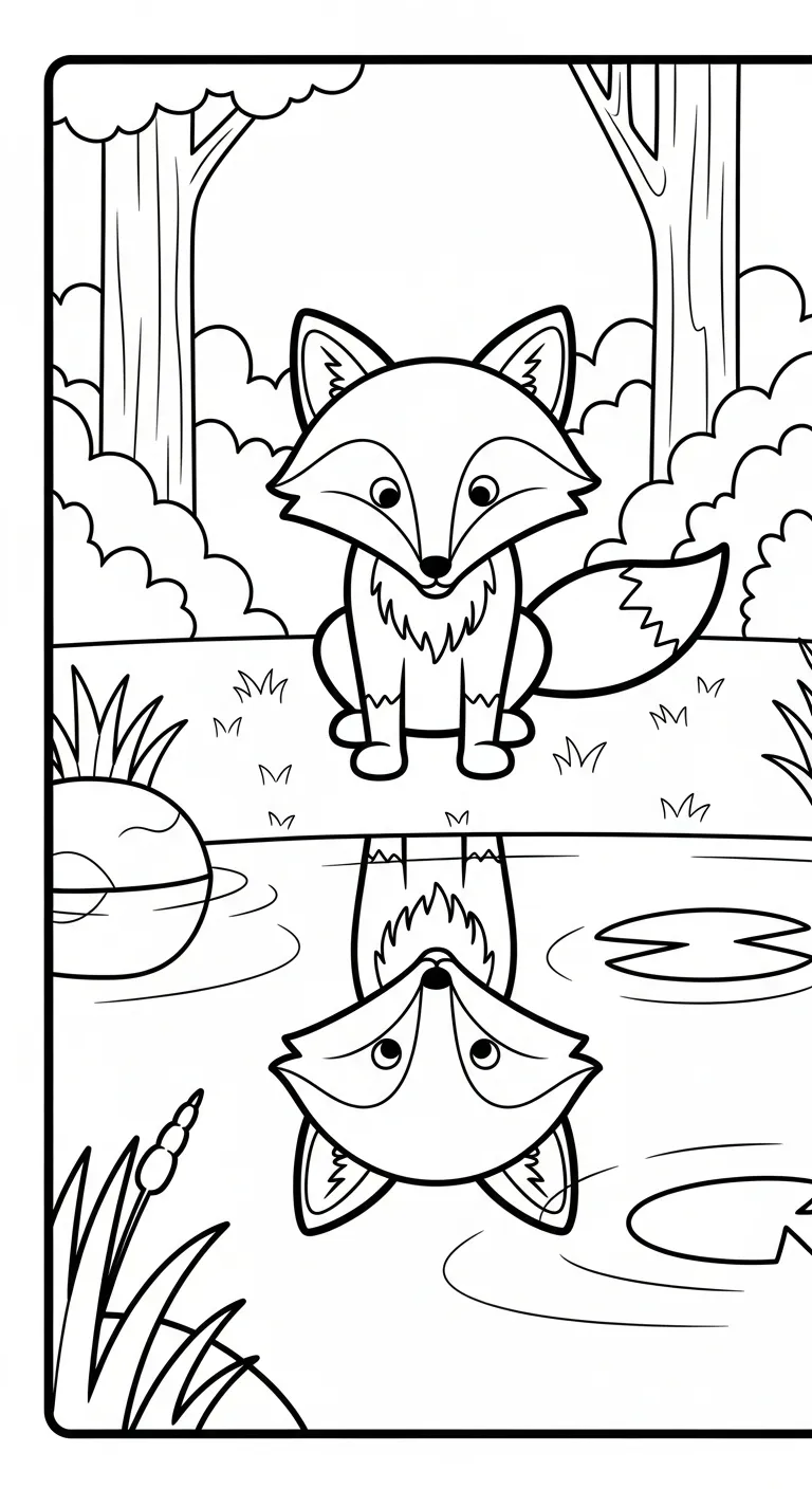 hình tô màu Cáo tập tô