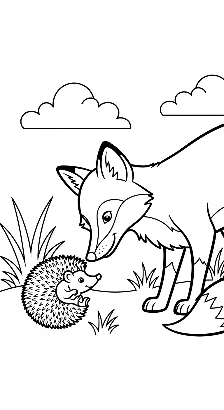 hình tô màu Cáo cho bé 6 tuổi