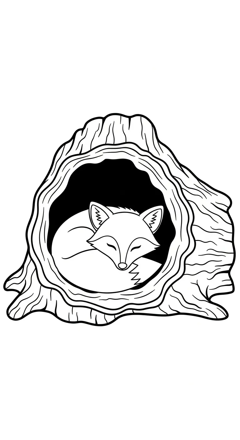 hình tô màu Cáo cho bé 4 tuổi miễn phí