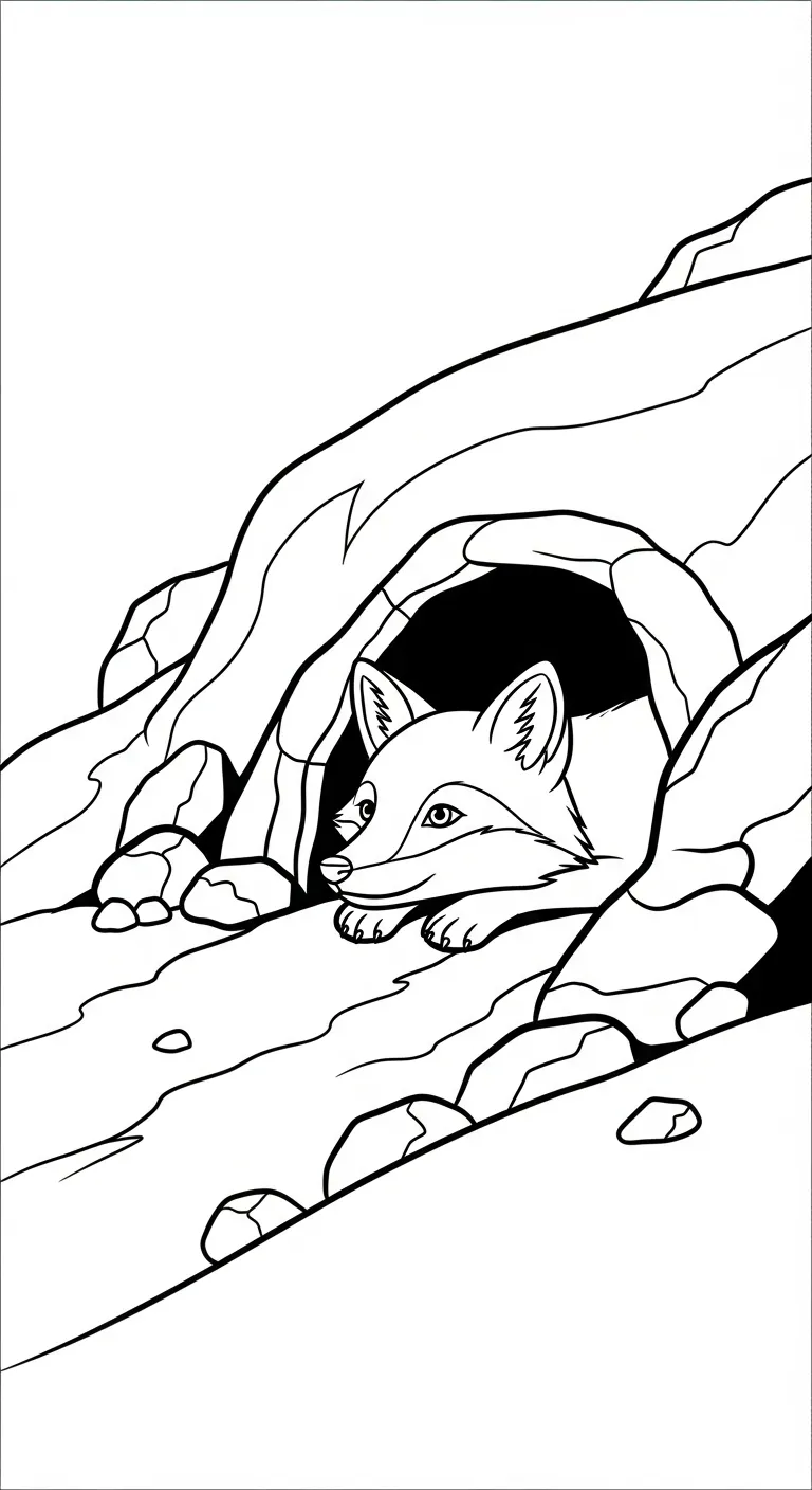 download hình tô màu Cáo cho bé