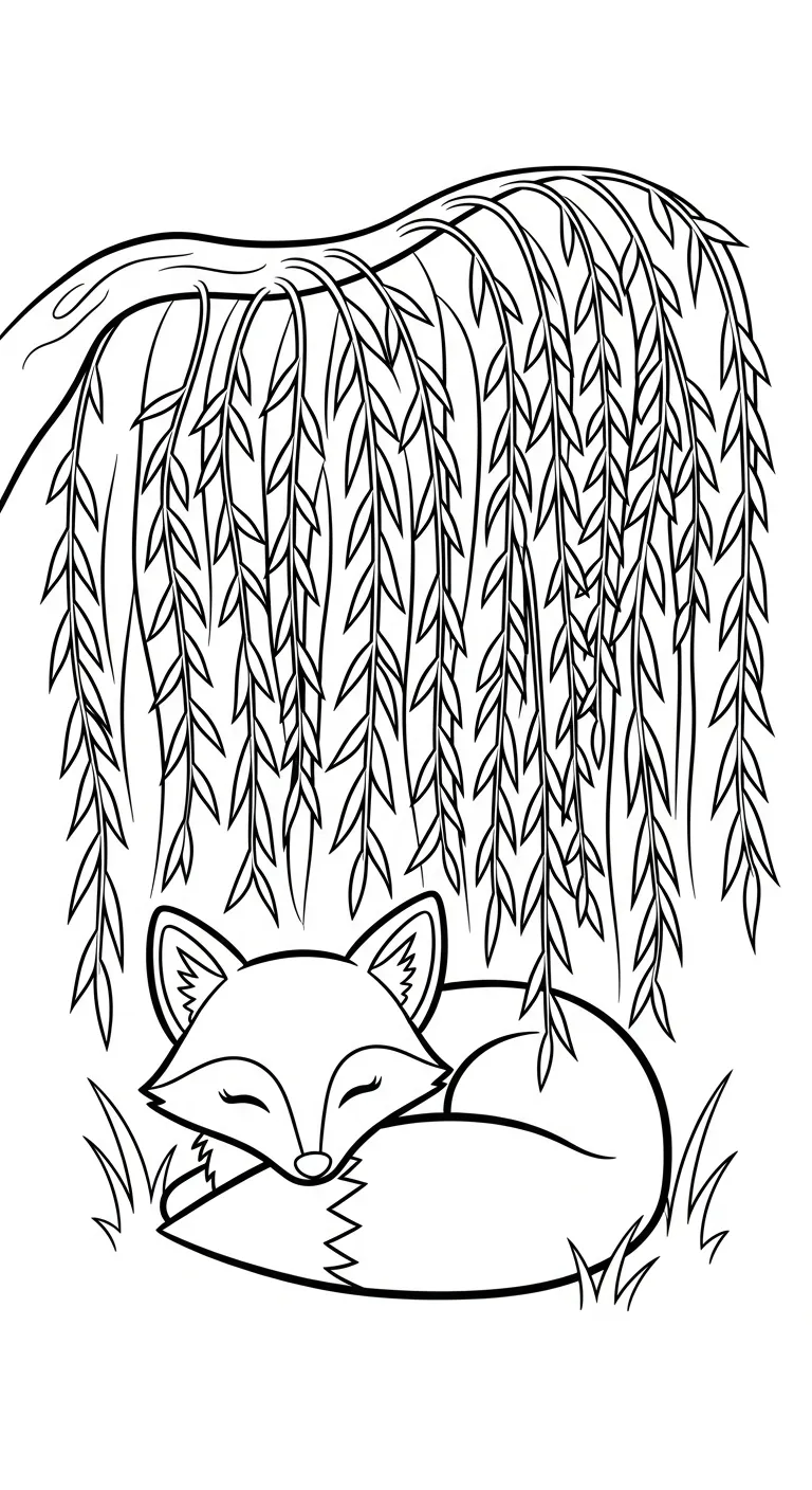 tranh tô màu Cáo rõ nét