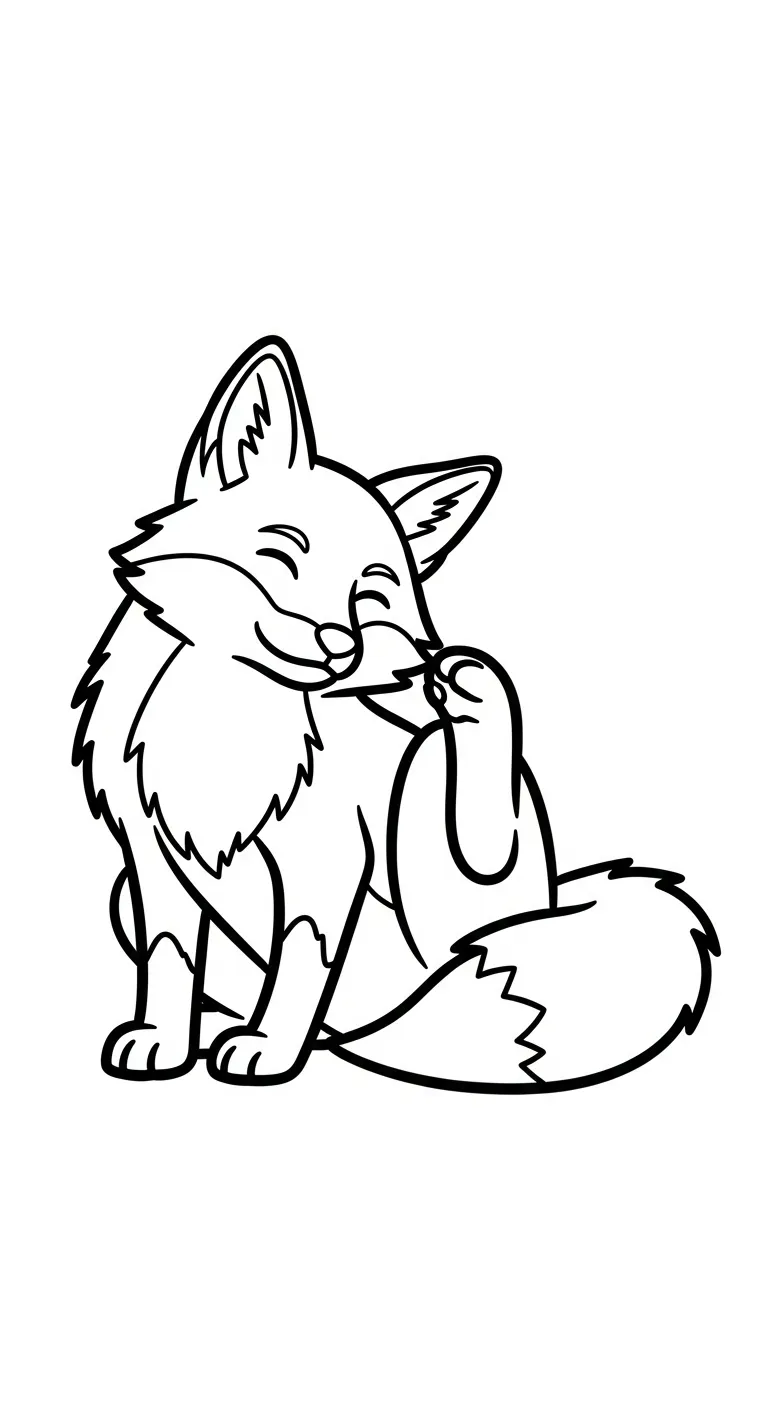 hình tô màu Cáo cho bé 6 tuổi miễn phí