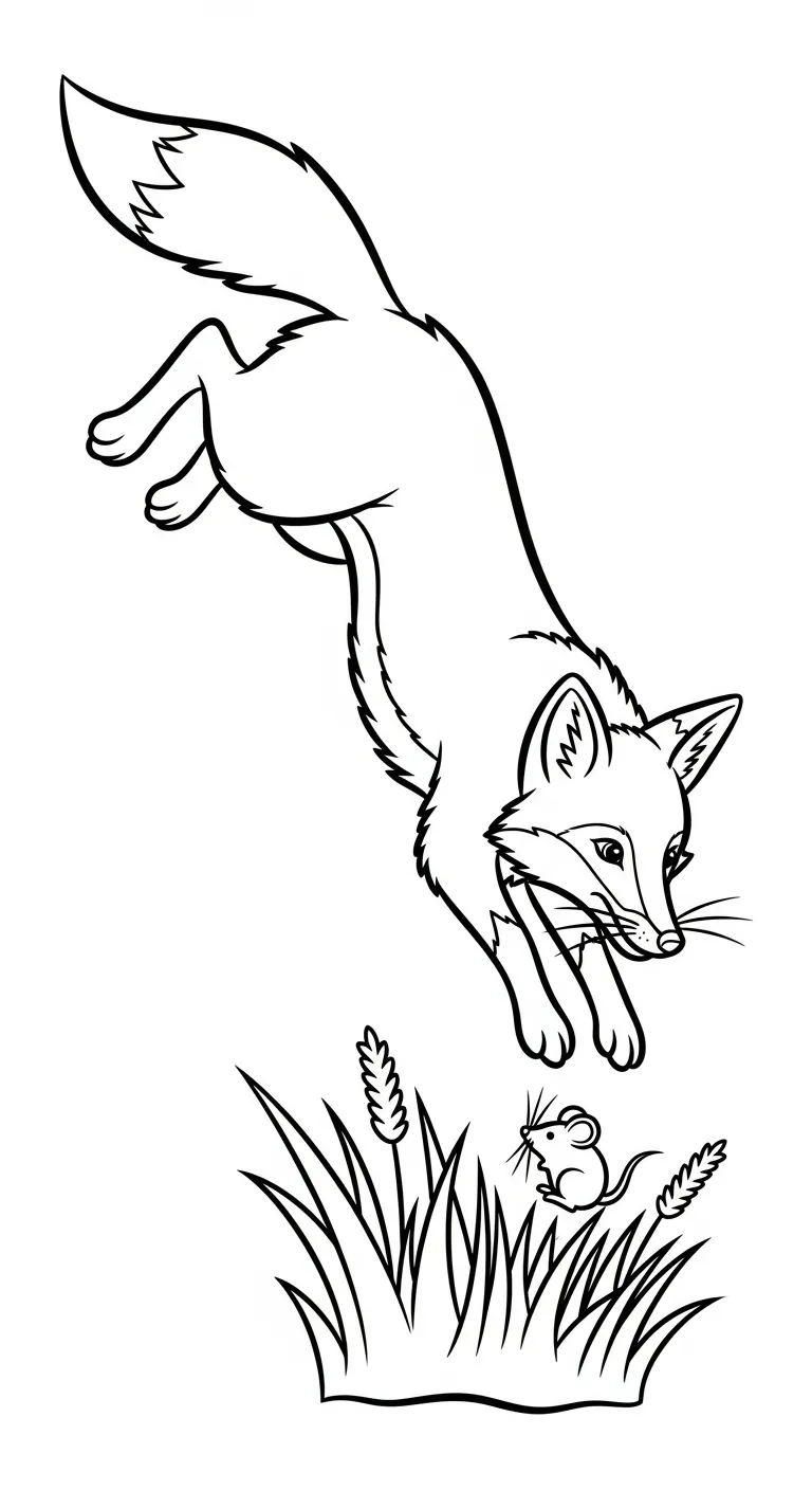 hình tô màu Cáo cho bé 3 tuổi