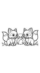 tải hình tô màu Cáo cho bé 4 tuổi