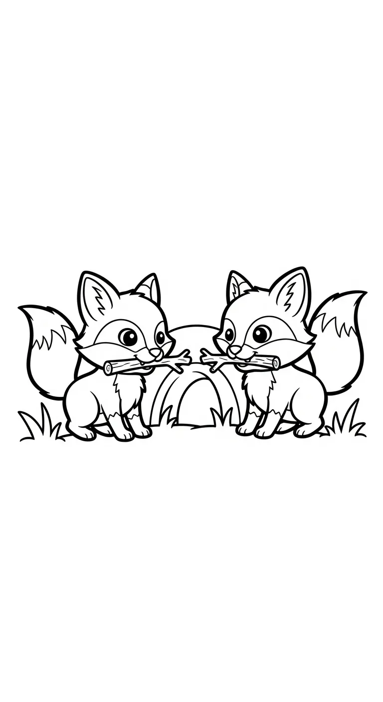 tải hình tô màu Cáo cho bé 4 tuổi