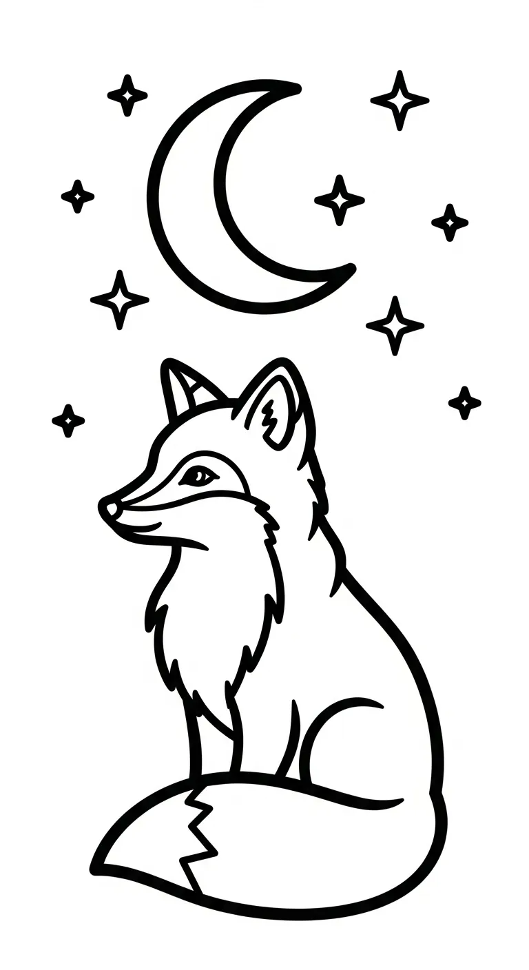 tải hình tô màu Cáo cho bé 3 tuổi