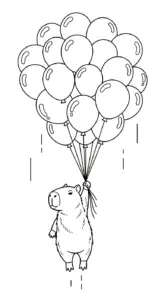 hình tô màu Tranh Tô Màu Capybara cho bé mới nhất