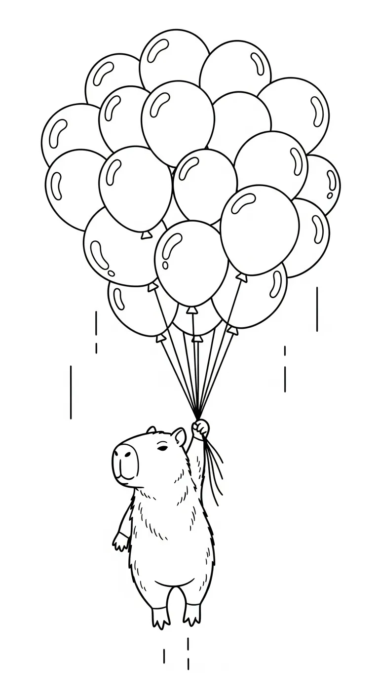 hình tô màu Tranh Tô Màu Capybara cho bé mới nhất