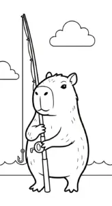 file tranh tô màu Tranh Tô Màu Capybara cho bé 4-5 tuổi