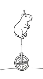 tranh tô màu Tranh Tô Màu Capybara cho bé 8 tuổi