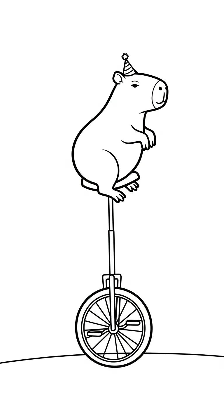 tranh tô màu Tranh Tô Màu Capybara cho bé 8 tuổi