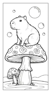 hình tô màu Tranh Tô Màu Capybara cho bé đơn giản