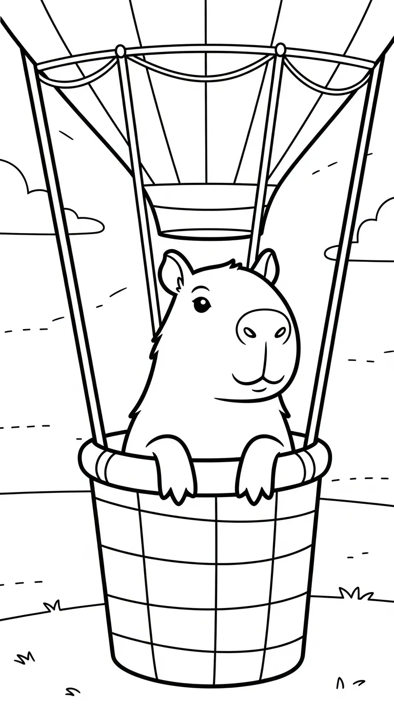 tải hình tô màu Tranh Tô Màu Capybara chất lượng cao