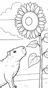 hình tô màu Tranh Tô Màu Capybara cho bé 3 tuổi miễn phí