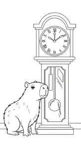 hình tô màu Tranh Tô Màu Capybara cho bé tải miễn phí