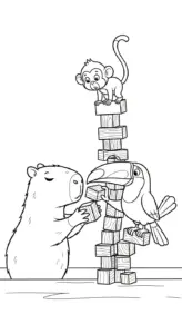 download tranh tô màu Tranh Tô Màu Capybara miễn phí