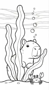 tải file tranh tô màu Tranh Tô Màu Capybara