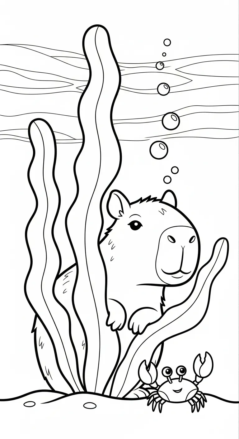 tải file tranh tô màu Tranh Tô Màu Capybara