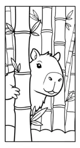 tranh tô màu Tranh Tô Màu Capybara cho bé 4 tuổi
