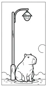tranh tô màu Tranh Tô Màu Capybara cho bé 8 tuổi miễn phí