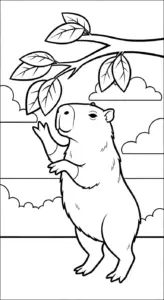 tải tranh tô màu Tranh Tô Màu Capybara miễn phí
