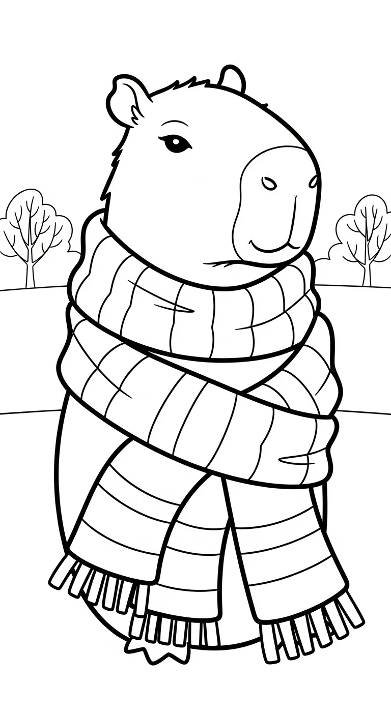 tải hình tô màu Tranh Tô Màu Capybara không mất tiền