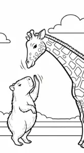 hình tô màu Tranh Tô Màu Capybara miễn phí