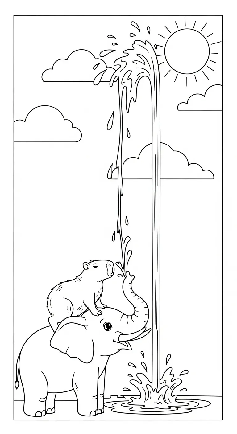 hình tô màu Tranh Tô Màu Capybara pdf