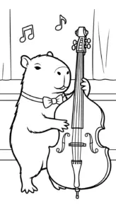 in tranh tô màu Tranh Tô Màu Capybara miễn phí
