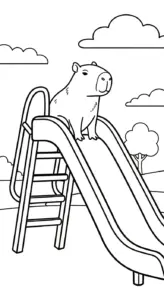 tải tranh tô màu Tranh Tô Màu Capybara