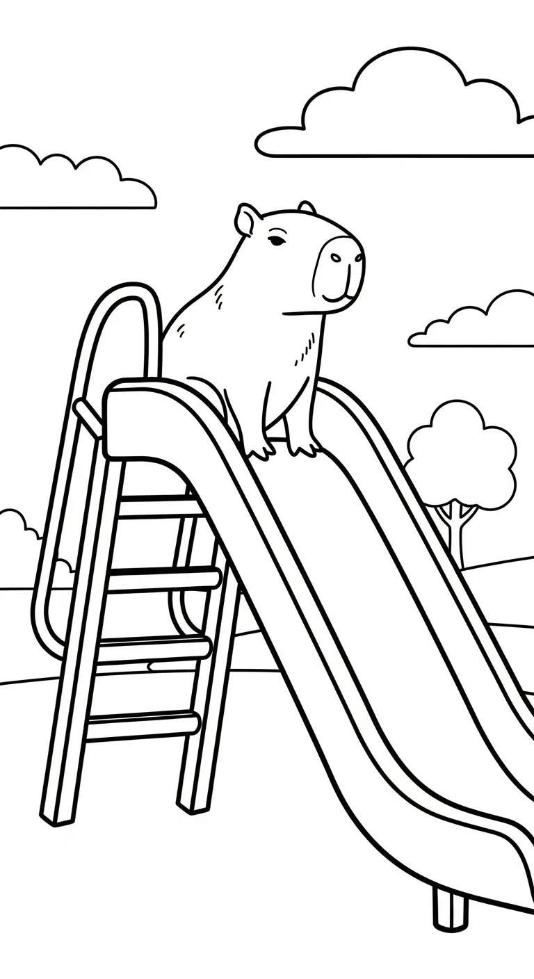 tải tranh tô màu Tranh Tô Màu Capybara