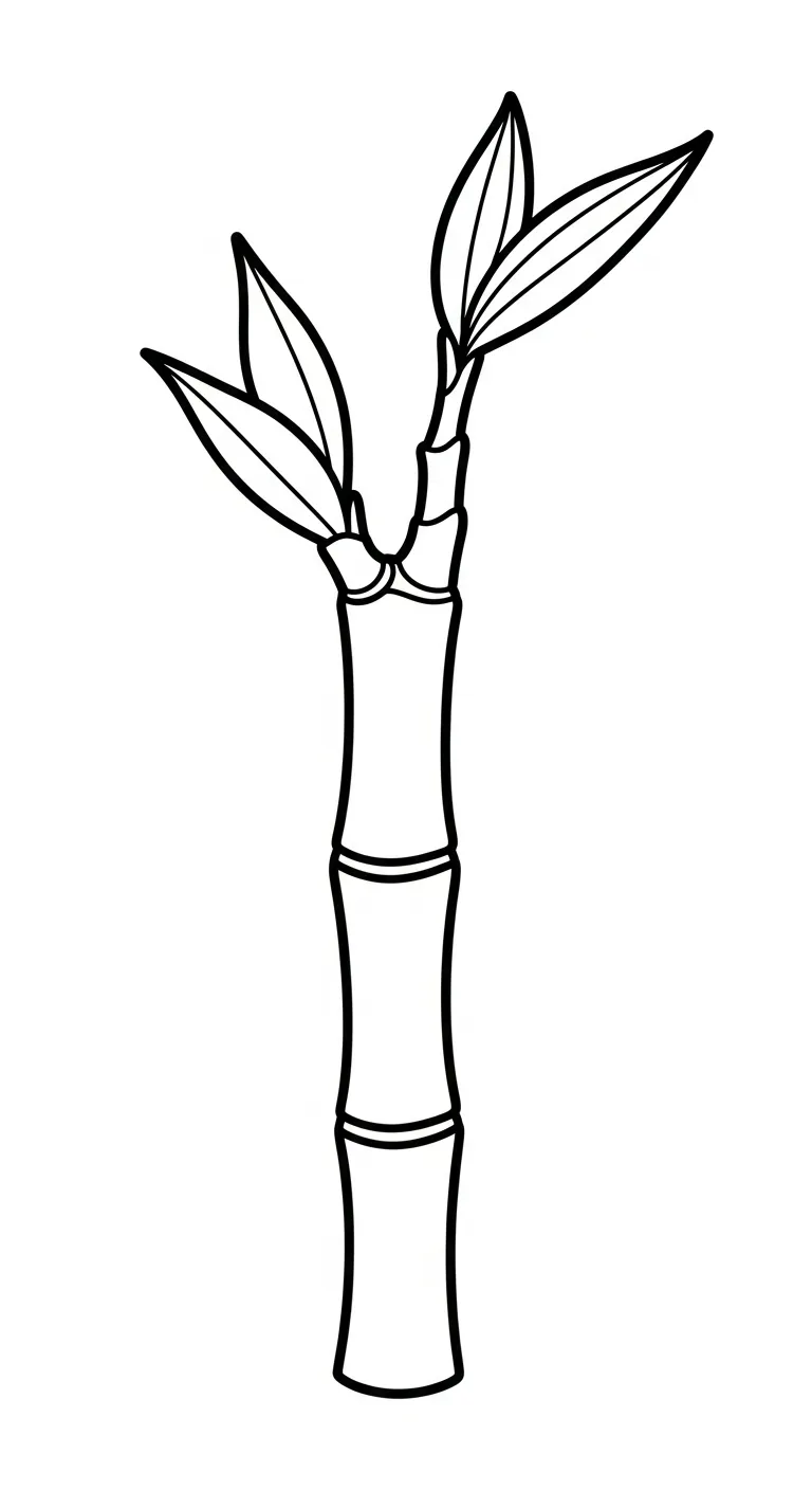 hình tô màu Cây Tre cho bé 4 tuổi