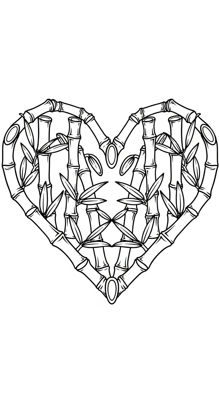 tranh tô màu Cây Tre cho bé 6 tuổi