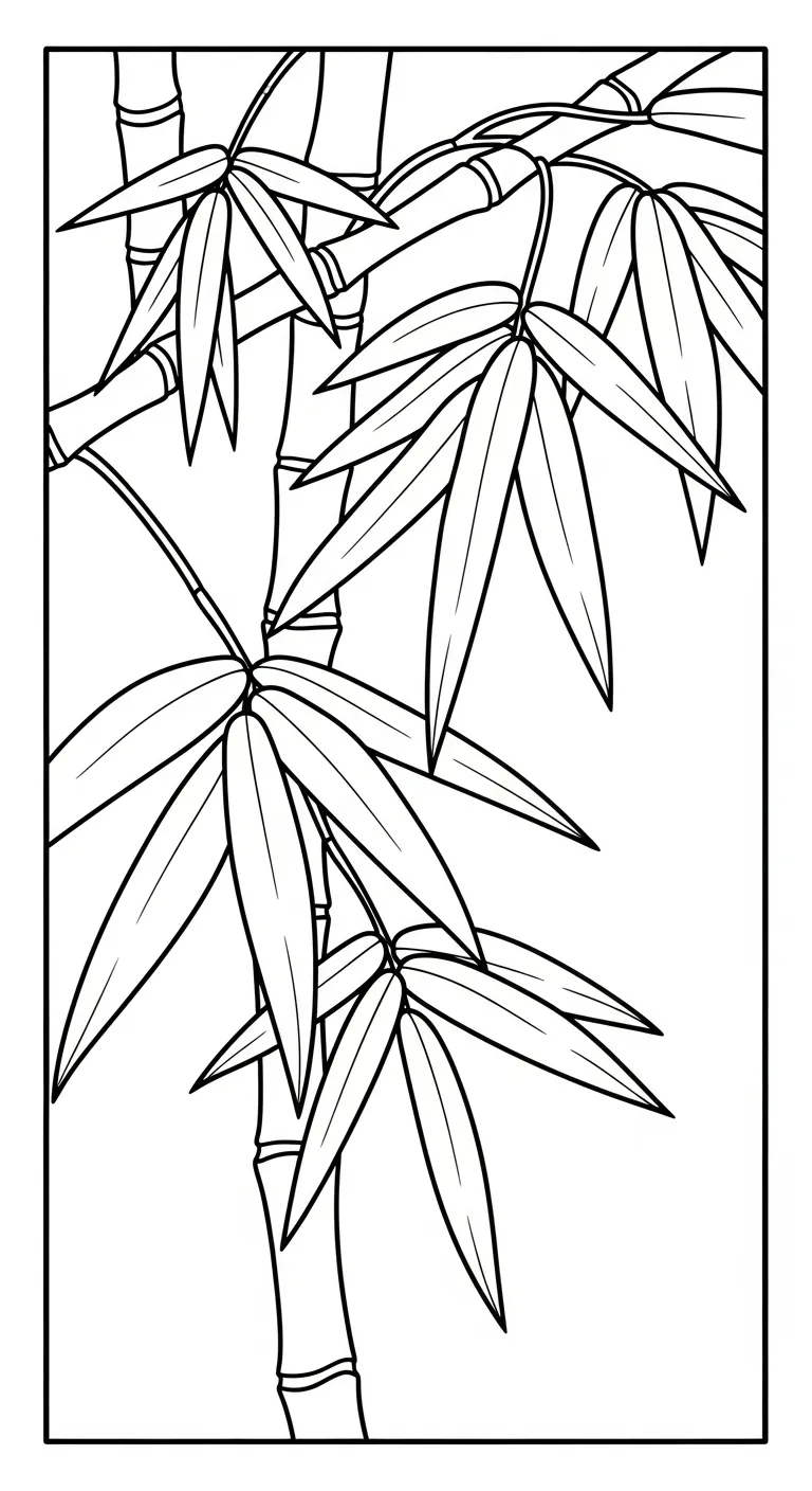 tải tranh tô màu Cây Tre cho bé 7 tuổi