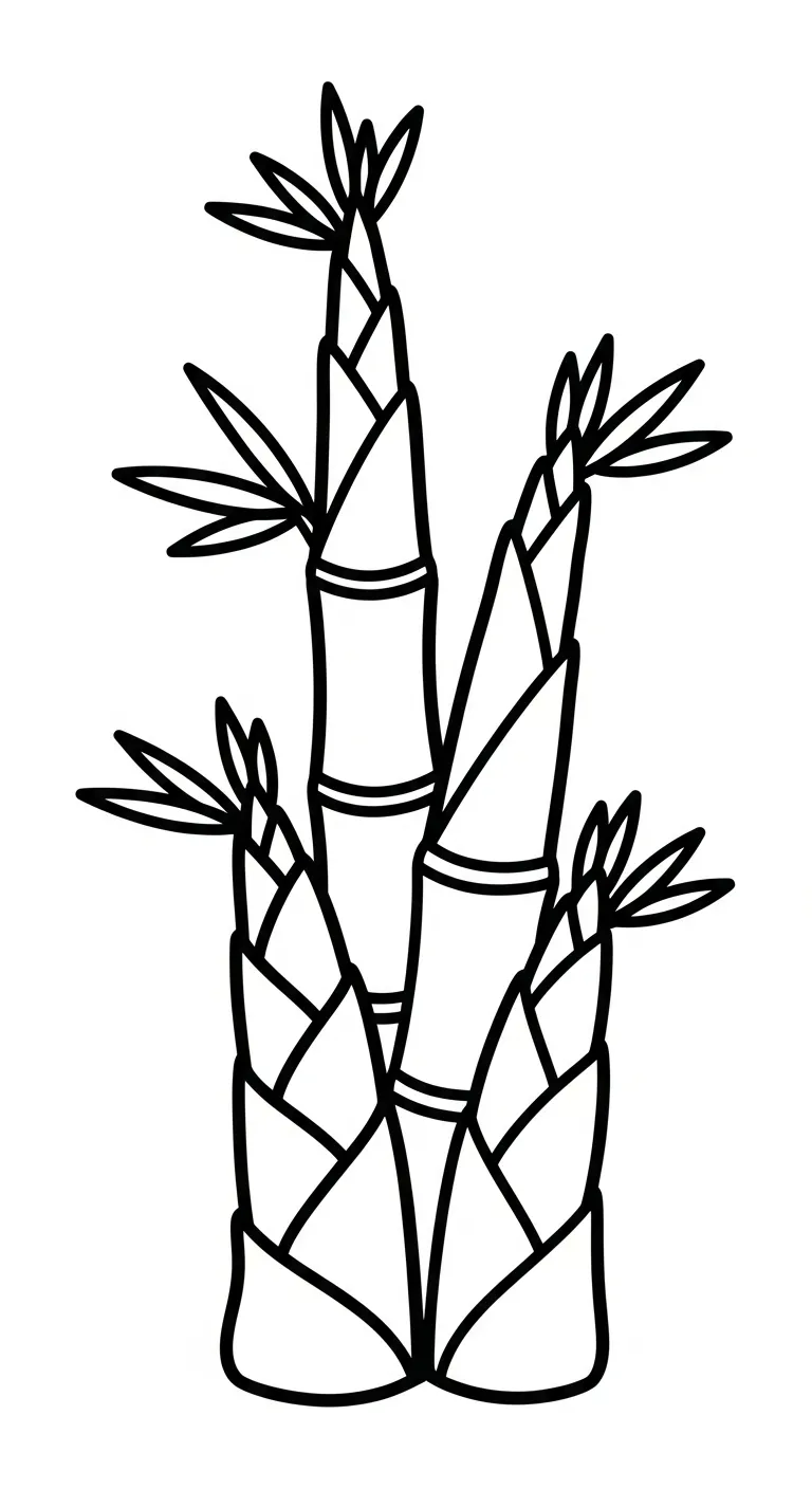 tranh tô màu Cây Tre miễn phí