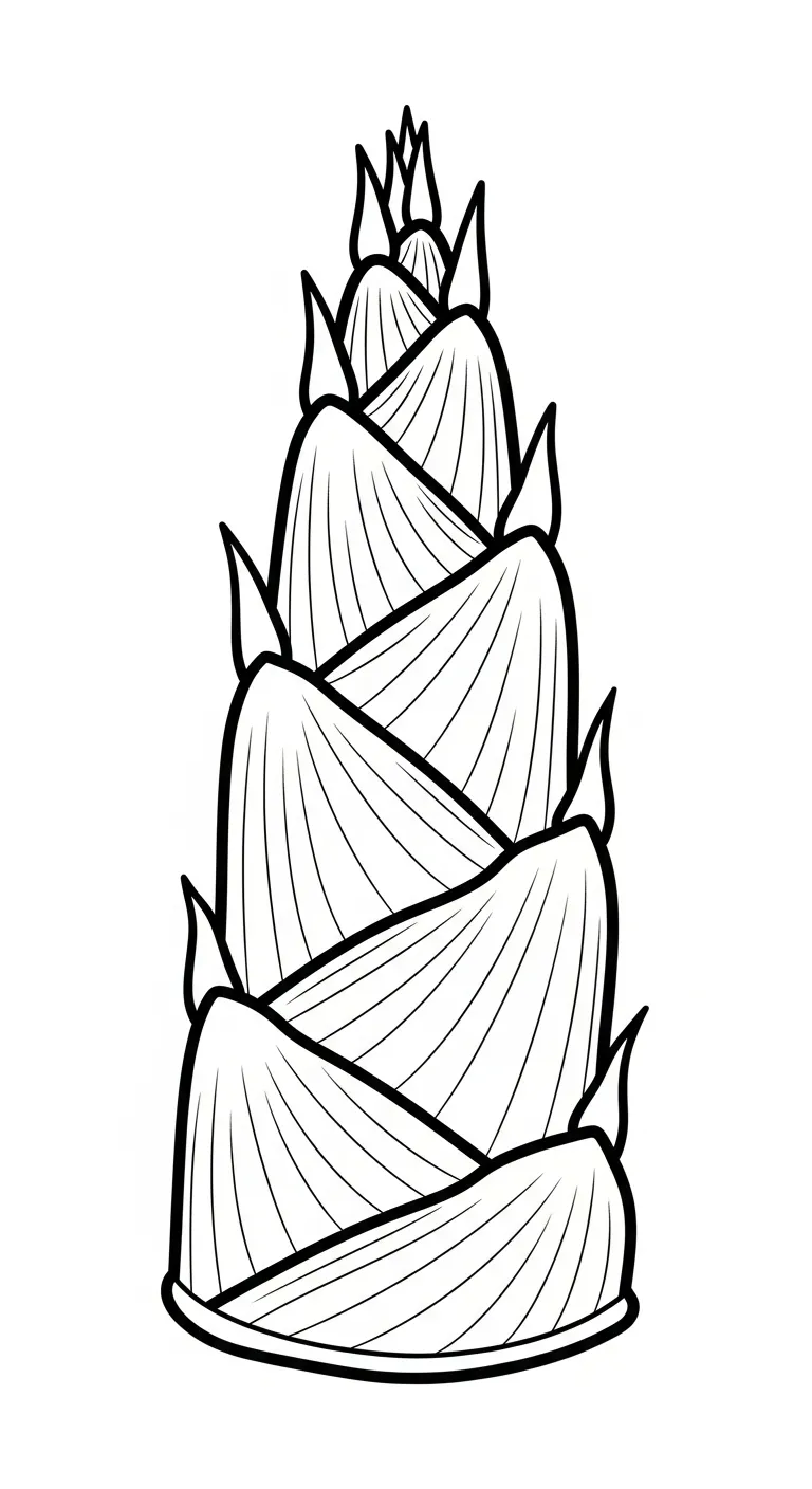 tranh tô màu Cây Tre cho bé 6 tuổi 1