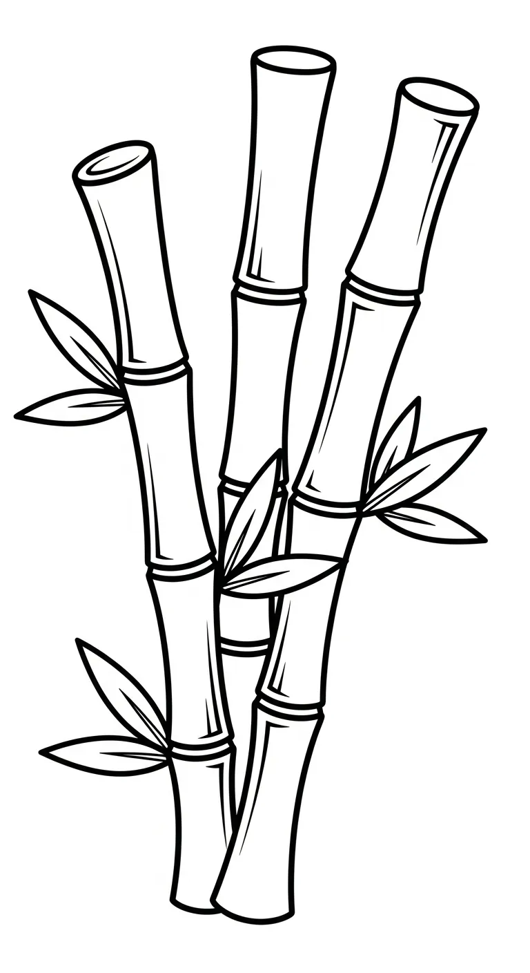 tranh tô màu Cây Tre cho bé 8 tuổi miễn phí