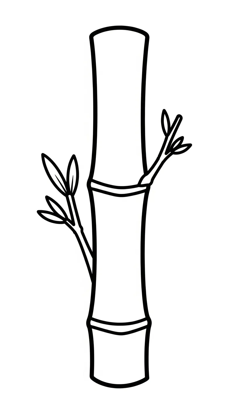 file pdf hình tô màu Cây Tre cho bé