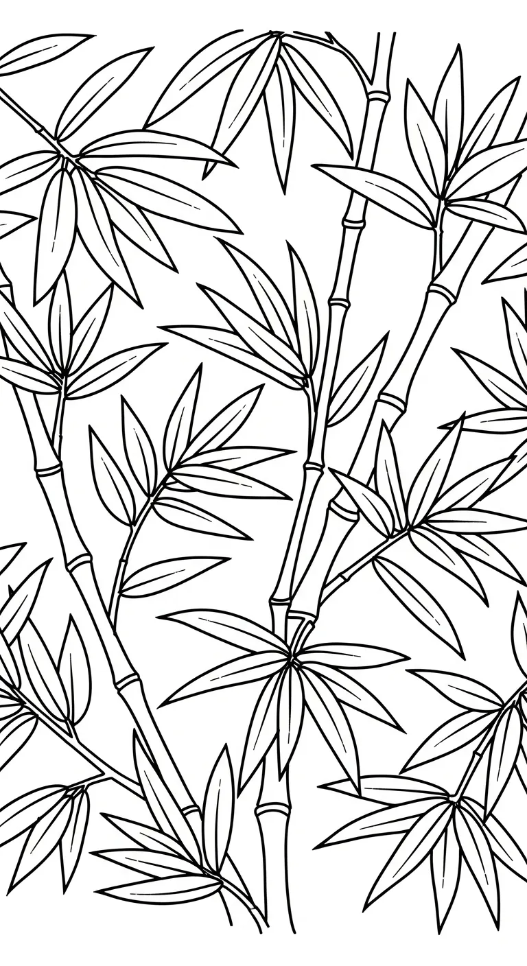 hình tô màu Cây Tre pdf