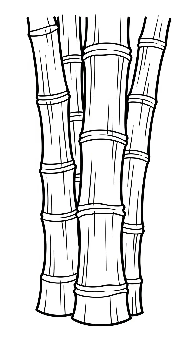 hình tô màu Cây Tre cho bé 4 tuổi 1