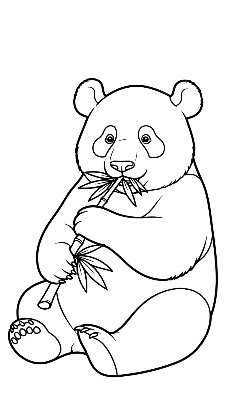 in hình tô màu Cây Tre cho bé 6 tuổi