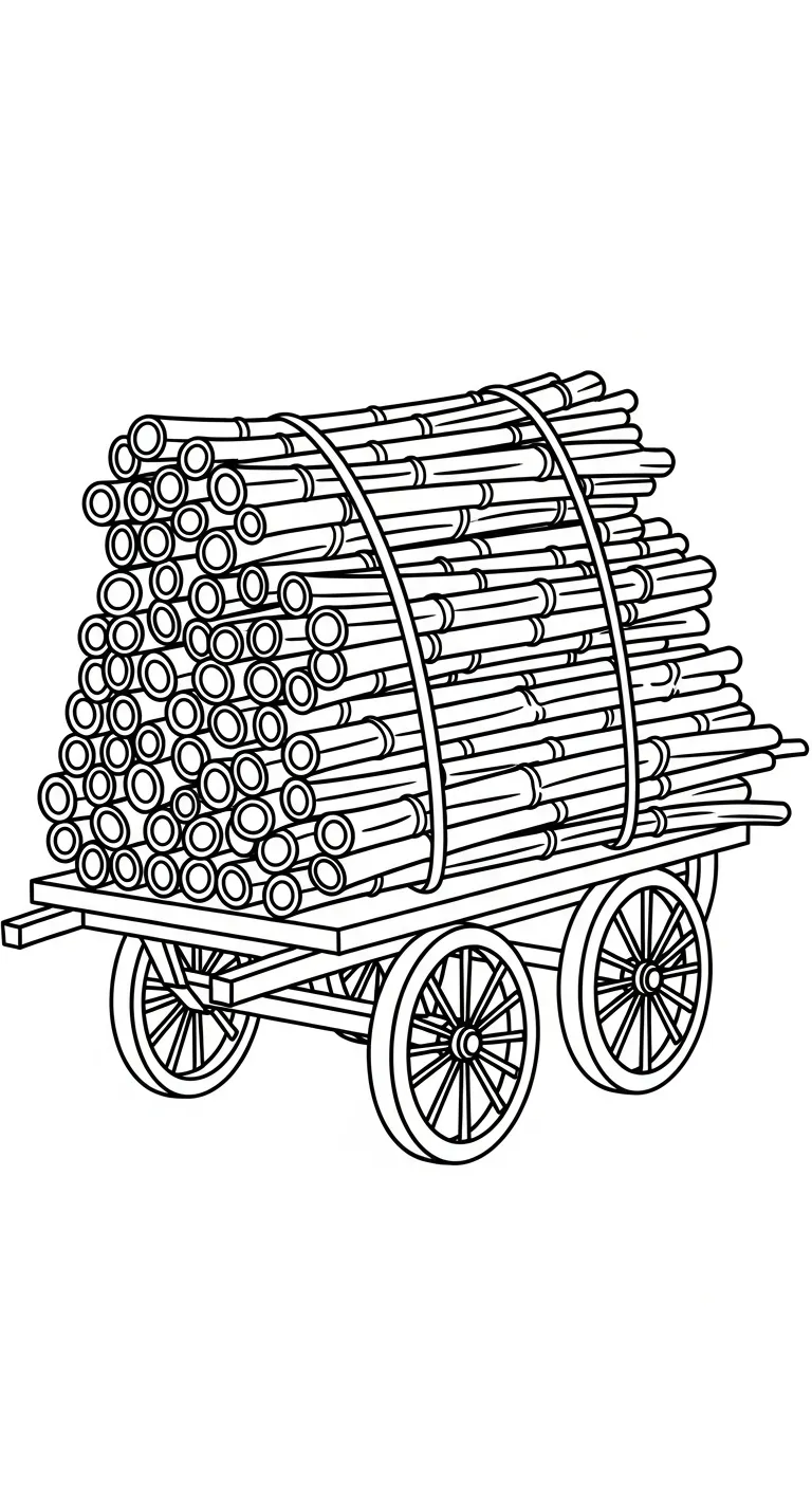 tranh tô màu Cây Tre cho bé mới nhất