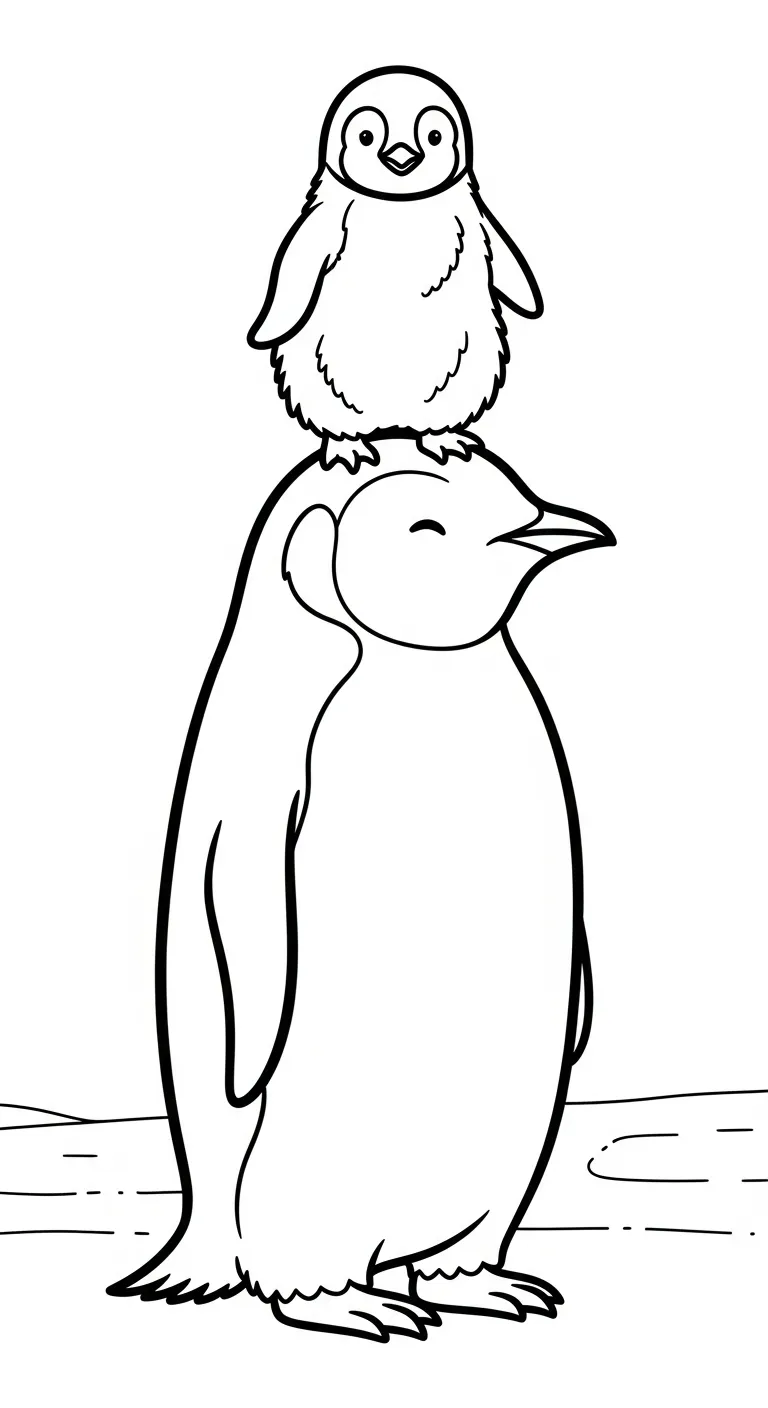 hình tô màu Tranh Tô Màu Chim Cánh Cụt cho bé 3 tuổi miễn phí