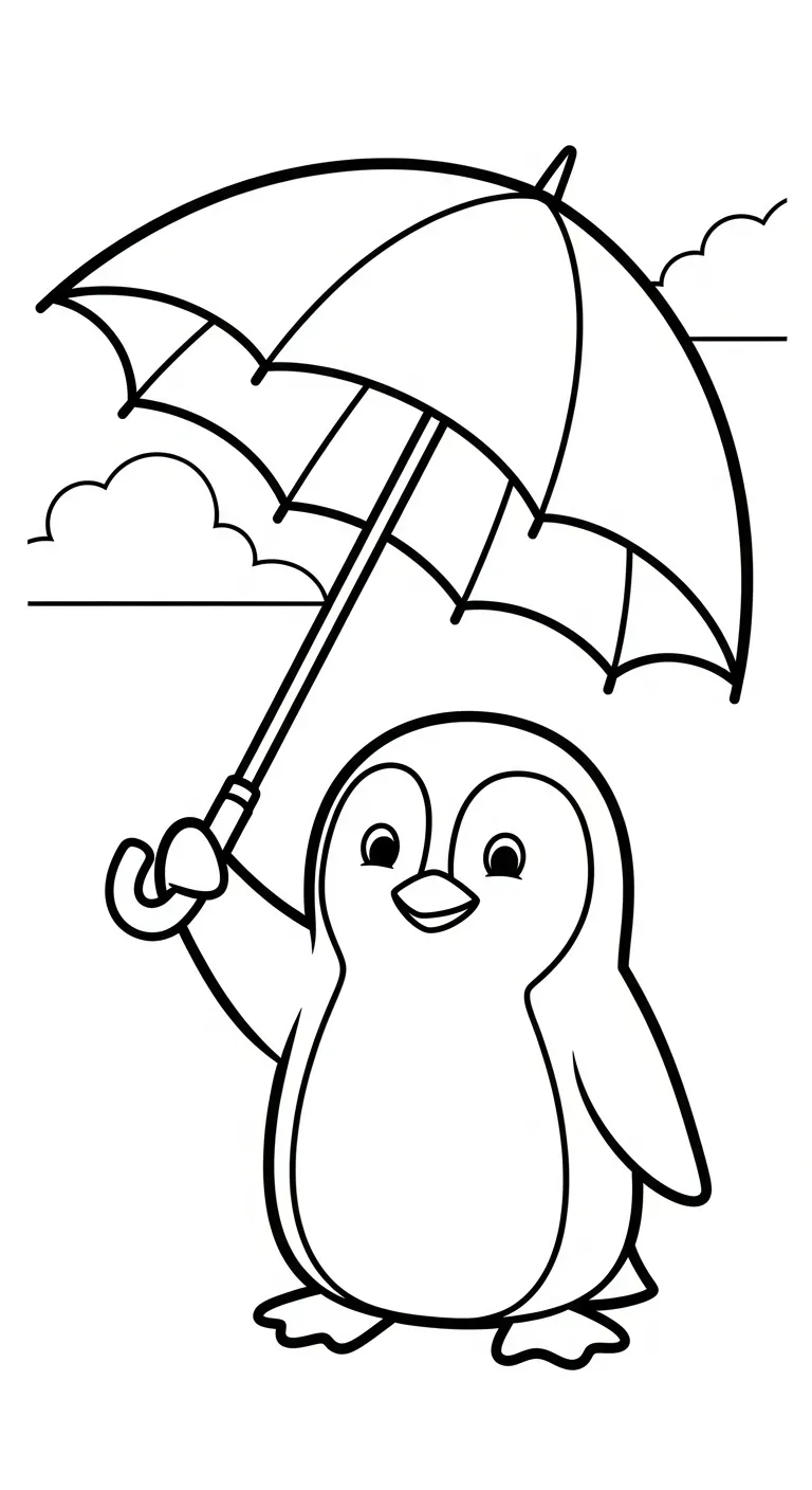 tranh tô màu Tranh Tô Màu Chim Cánh Cụt cho bé 7 tuổi