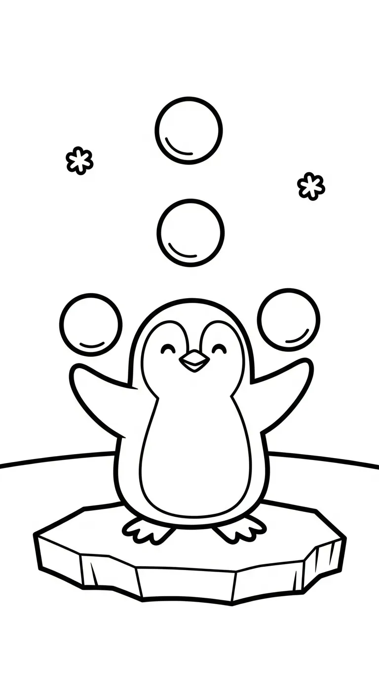 in tranh tô màu Tranh Tô Màu Chim Cánh Cụt 1