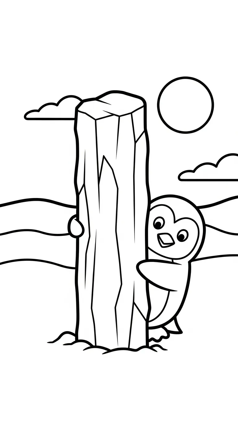 mẫu hình tô màu Tranh Tô Màu Chim Cánh Cụt cho bé