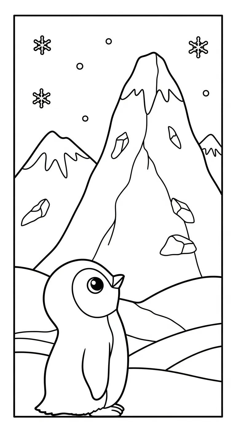 hình tô màu Tranh Tô Màu Chim Cánh Cụt cho bé 8 tuổi